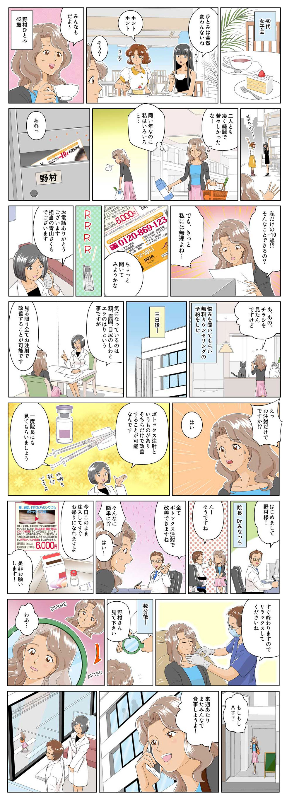 漫画・ボトックス体験ストーリー